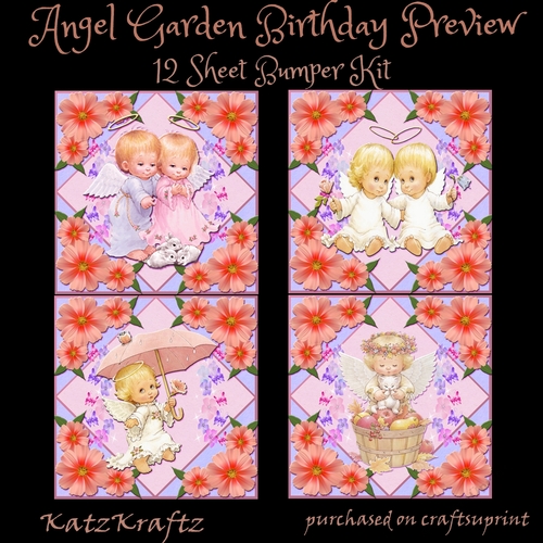 Angel Garden Birthday Bumper Kit