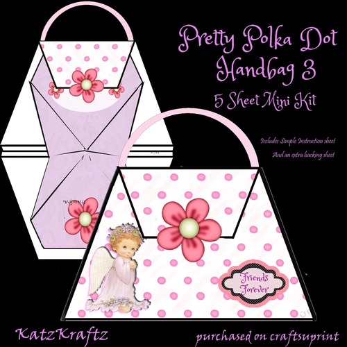 Pretty Polka Dot Handbag 3 Mini Kit