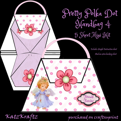 Pretty Polka Dot Handbag 4 Mini Kit