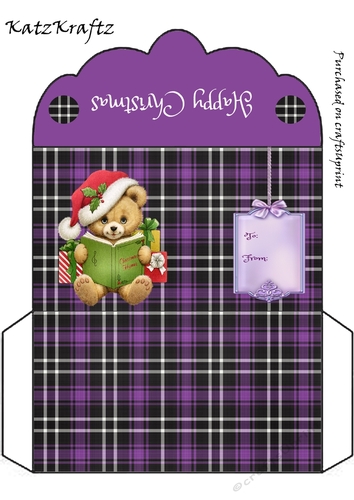 Cute Bear on tartan 2