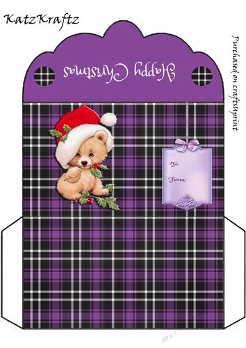 Cute Bear on tartan 3