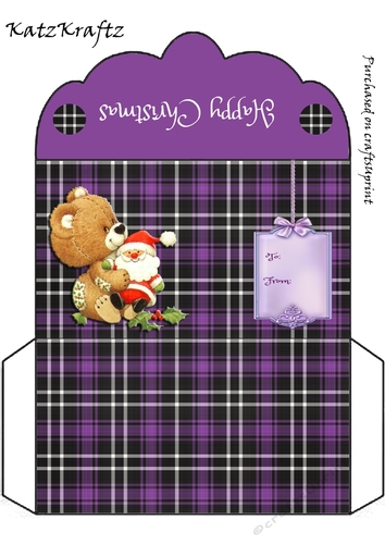 Cute Bear on tartan 4