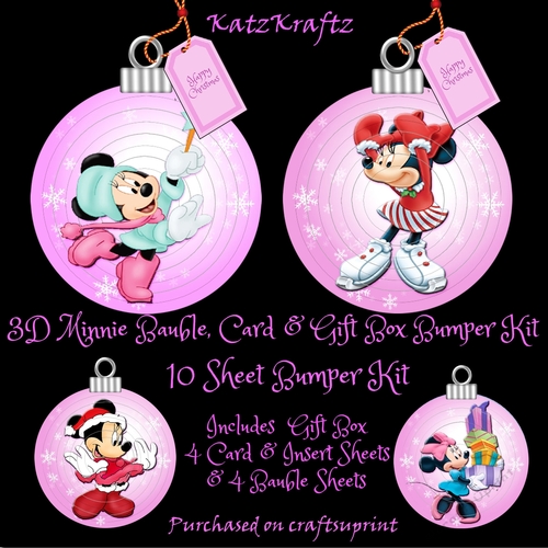 3D Minnie Baubles, Cards & Gift Boxes Bumper Kit 