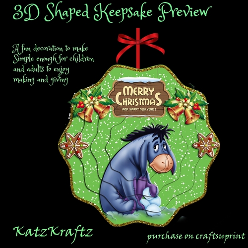 3D Shaped Keepsake Christmas Decoration 1