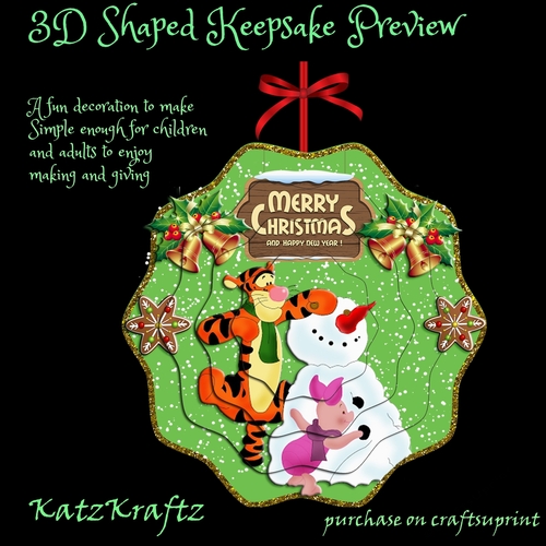3D Shaped Keepsake Christmas Decoration 2