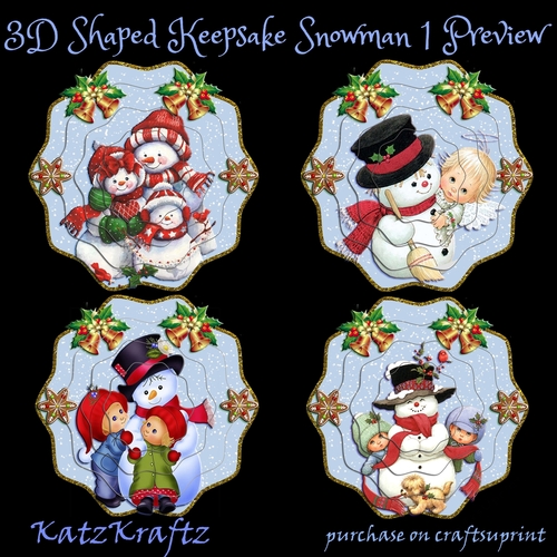 3D Shaped Keepsake Snowman 1 Bumper kit