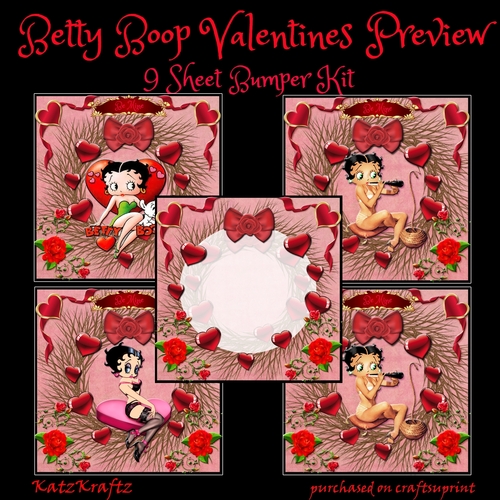 Betty Boop Valentines Bumper Kit