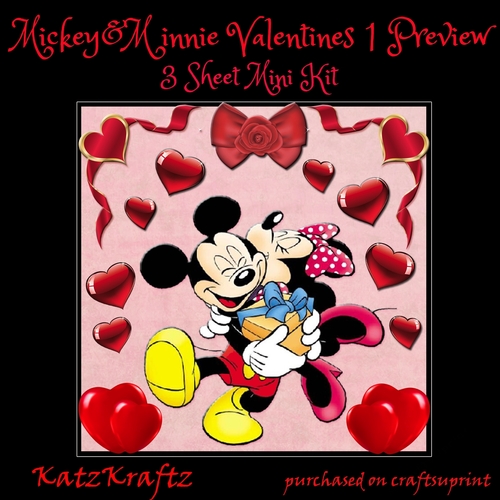 Mickey & Minnie Valentines 1 Mini Kit