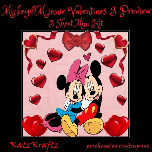 Mickey & Minnie Valentines 3 Mini Kit