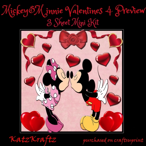 Mickey & Minnie Valentines 4 Mini Kit