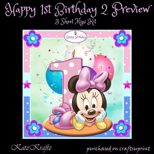 Happy 1st Birthday 2 Mini Kit
