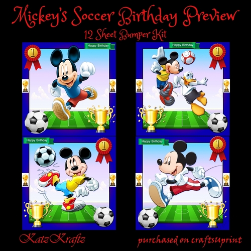 Mickeys Soccer Birthday Bumper Kit