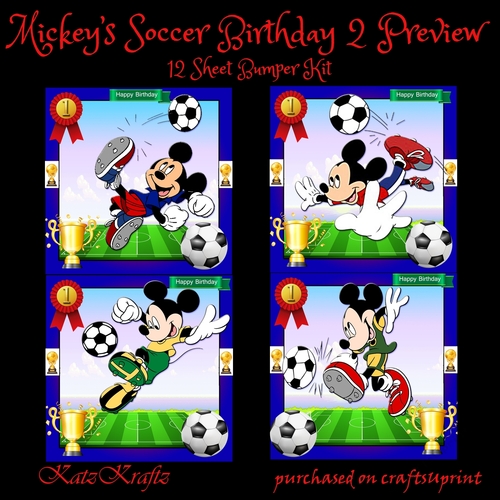 Mickeys Soccer Birthday 2 Bumper Kit