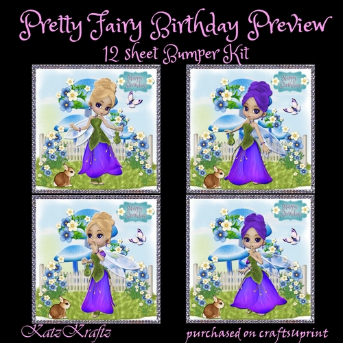 Pretty Fairy Birthday Bumper Kit
