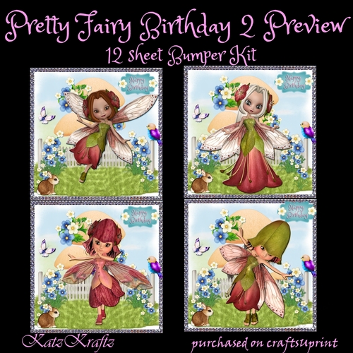Pretty Fairy Birthday 2 Bumper Kit