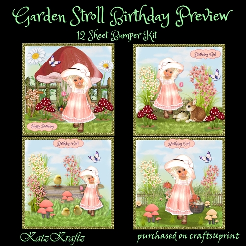 garden Stroll Birthday Bumper Kit