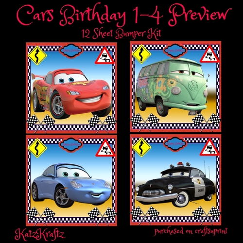Cars Birthday 1-4