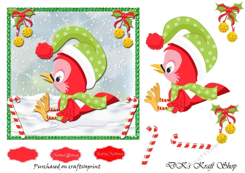 Little Red Bird Sheet 6