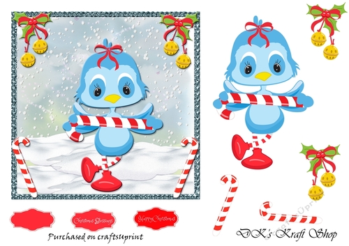 Little Blue Bird Sheet 1