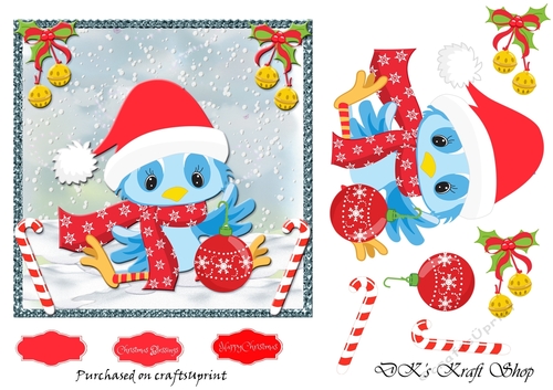 Little Blue Bird Sheet 2