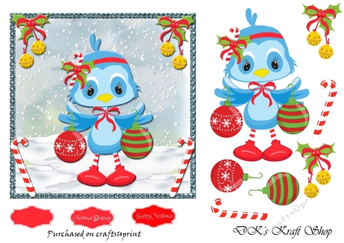 Little Blue Bird Sheet 4