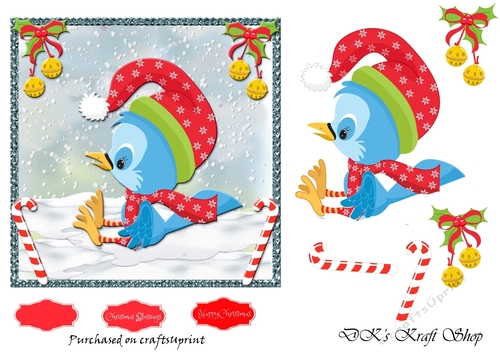 Little Blue Bird Sheet 6