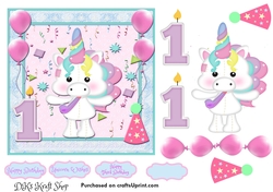 Cute Little Unicorn First Birthday 3