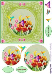 Green Floral All Occasion Card