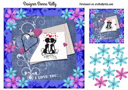 Denim Valentines Day Card Front