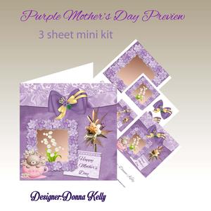 Purple Mother's Day Card