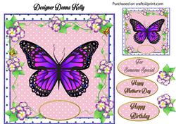 Polka Dot & Butterfly Birthday Card 2