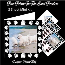 Paws in the Sand Multi-use corner Stacker Card