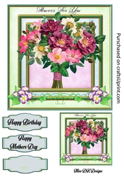 Flowers for You 3 Card 