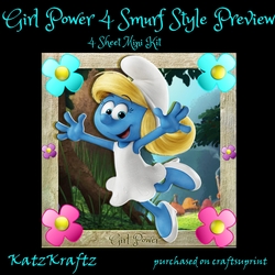 Girl Power Smurf Style 4 Mini Kit
