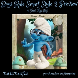 Boys Rule Smurf Style 2 Mini Kit