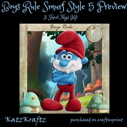 Boys Rule Smurf Style 5 Mini Kit