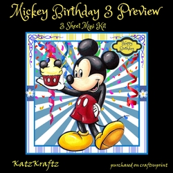 Mickey Birthday 3 Mini Kit