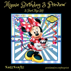 Minnie Birthday 3 Mini Kit