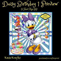 Daisy Birthday 1 Mini Kit