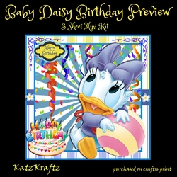 Baby Daisy Birthday 1 Mini Kit