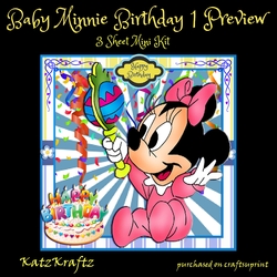 Baby Minnie Birthday 1 Mini Kit