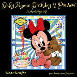 Baby Minnie Birthday 2 Mini Kit