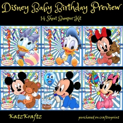 Disney Baby Birthday Bumper kit