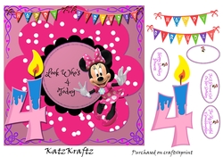 Minnie Birthday sheet 4