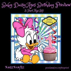 Baby Daisy Ages Birthday Mini Kit