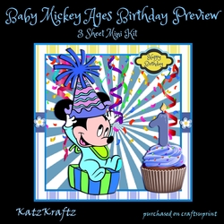 Baby Mickey Ages Birthday Mini Kit