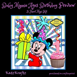 Baby Minnie Ages Birthday Mini Kit