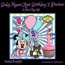 Baby Minnie Ages Birthday 2 Mini Kit