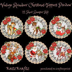 Vintage Reindeer Christmas Bumper Kit