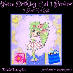 Tween Birthday Girl 1 Mini Kit